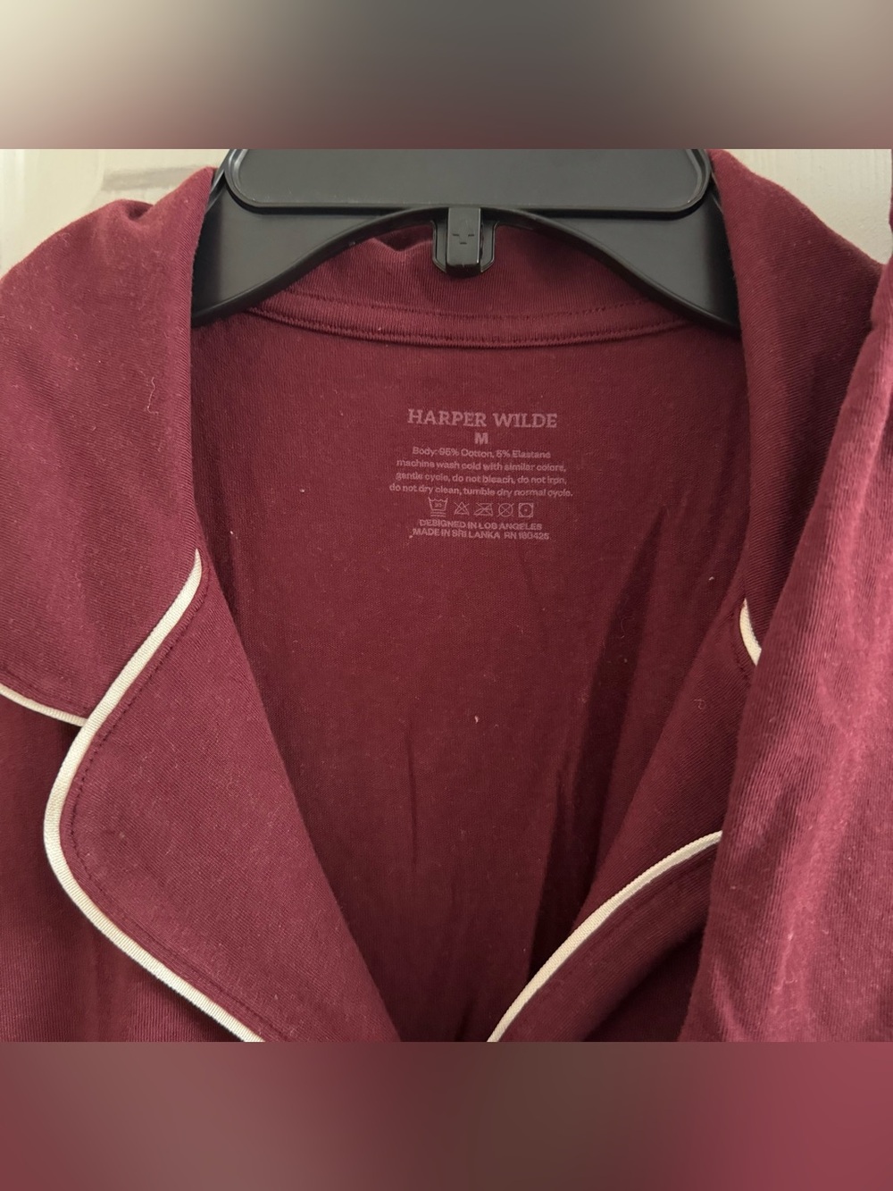 Harper Wilde burgundy PJ set - Picture 2 of 6
